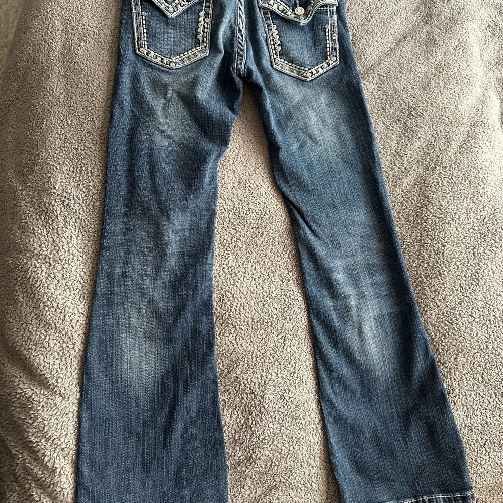 Pre-owner Rock & Roll size 10 Kids Blue embellished jeans